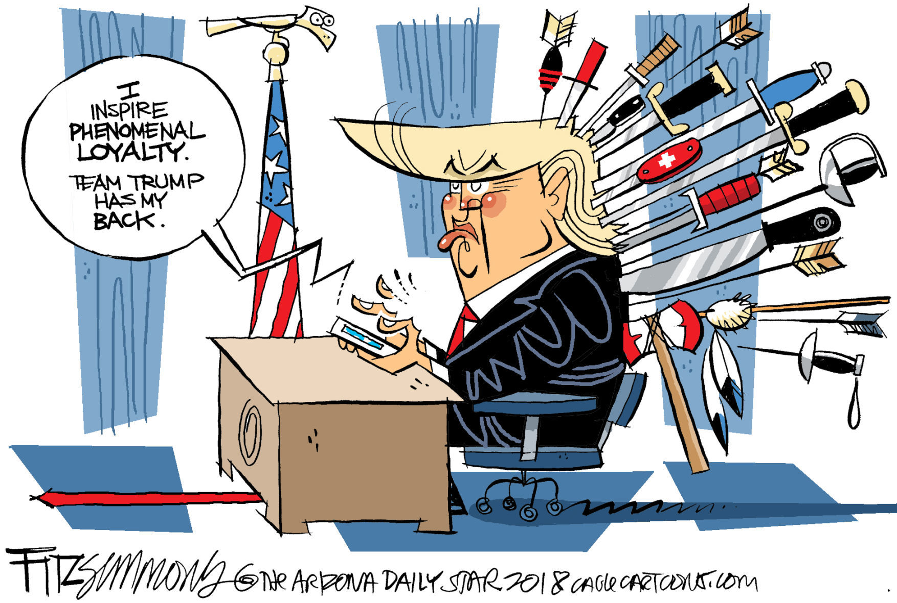 Daily Fitz Cartoon: Trump loyalty